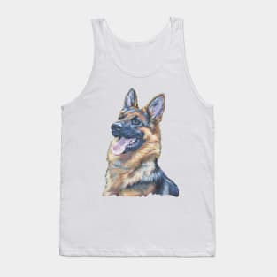 German Shepherd Fine Art Painting Tank Top